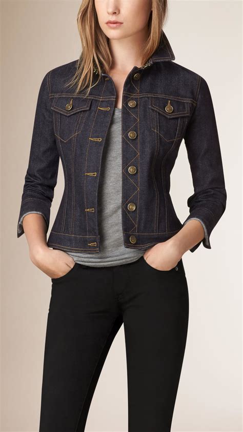 burberry jacket outfit|burberry denim jacket women's.